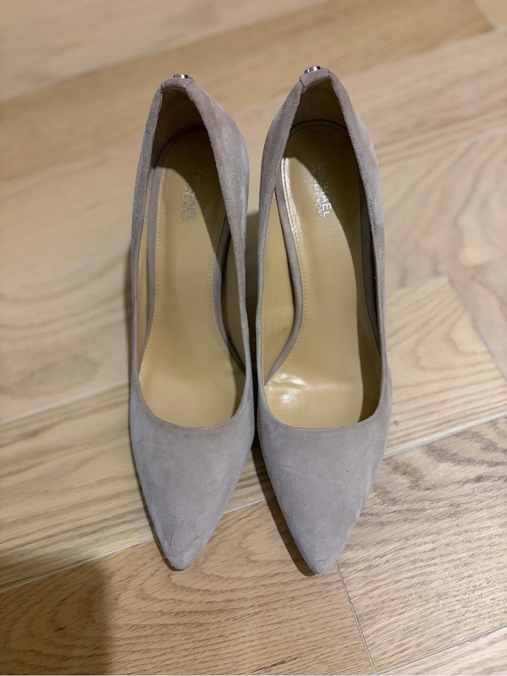 Michael Kors Taupe Suede Pointed-Toe Pumps - Women